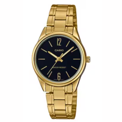 Casio General LTP-V005G-1B Gold Stainless Steel Band Women Watch